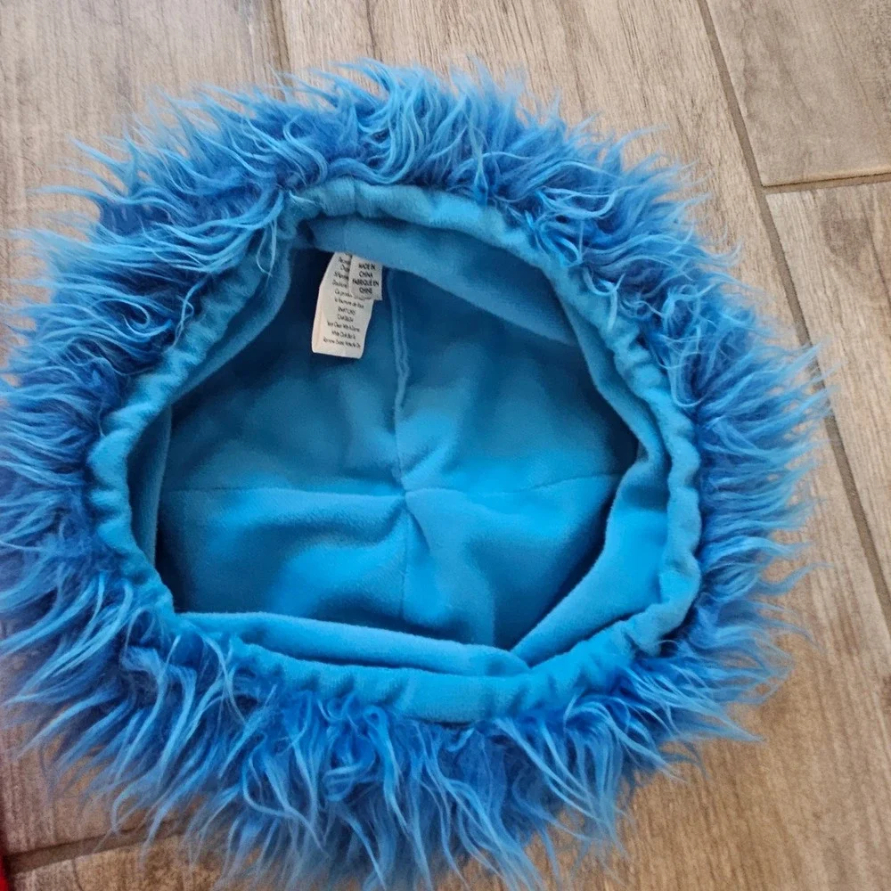Pottery Barn Kids Costume Size 4-6 Thing 2 Dr Seuss Fleece Gloves Wig Halloween